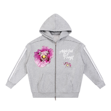 Load image into Gallery viewer, ATAP - Contrast Tape Raw Edge Double Layered Zip Hoodie