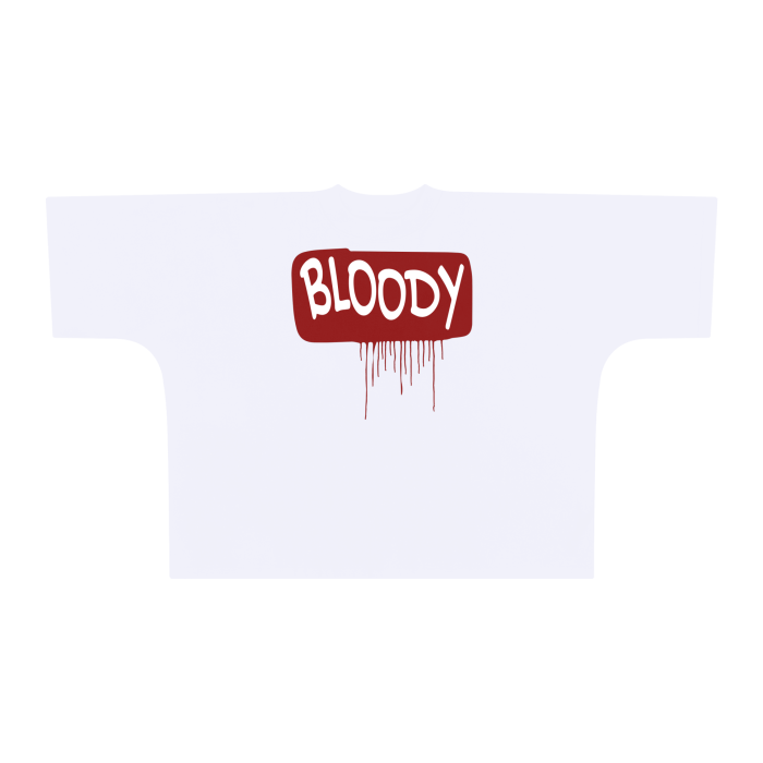 Oversized BLOODY Tee In White