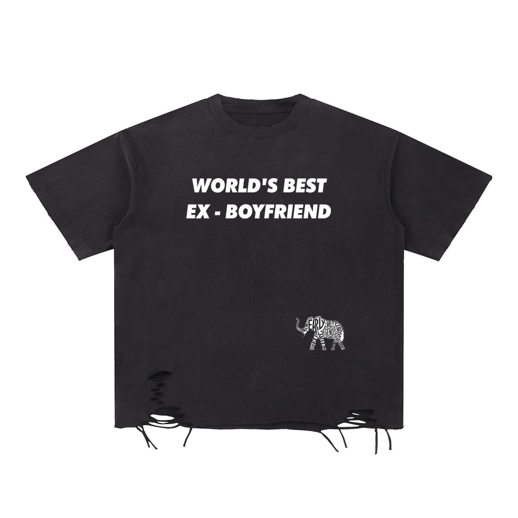 Snow Washed Raw-Hem T-Shirt